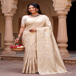 Premium Meenakari Jacquard Woven Saree with Blouse